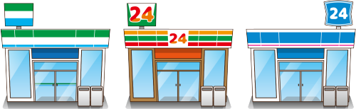 コンビニの外観